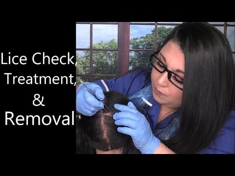 ASMR Lice Check, Treatment and Removal | Tweezers, Gloves, Plastic Apron, Whisper | Medical Roleplay