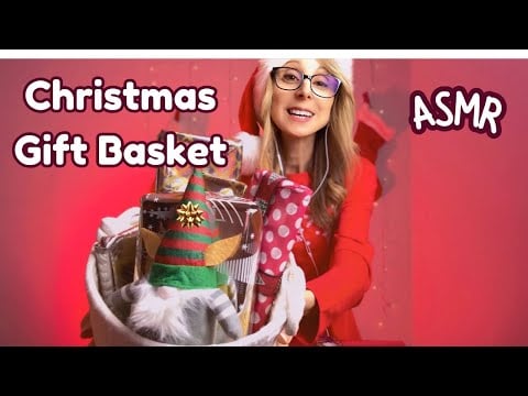 ASMR | Christmas Gift Basket Wrapping 🎁 Soft Whispers, Tapping & Festive Cozy Sounds 🎄