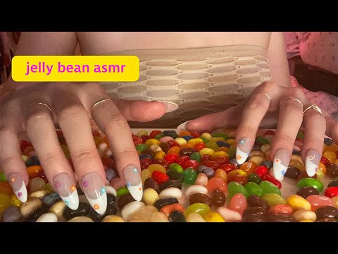 JELLY BEAN SORTING ASMR 🍬 crinkling, clacking, sorting, and eating sounds 🍬