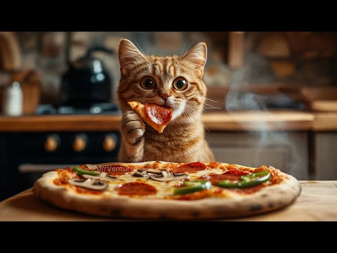 #cat #kitten #pizza #cooking Cats Make Pizza 😸🍕