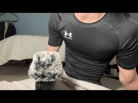 ASMR Boyfriend sleep aid / hand movements, face touching, mouth sounds, headpats, hair play