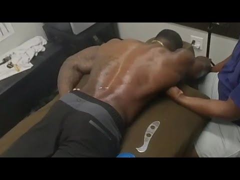 VR180 Pro Bodybuilder's Sports Massage (Part 2 of 6) Best seen in a VR Headset