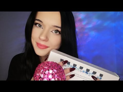 ASMR | ETSY PRESS-ON NAILS HAUL ( + bedazzled mic cover scratching)