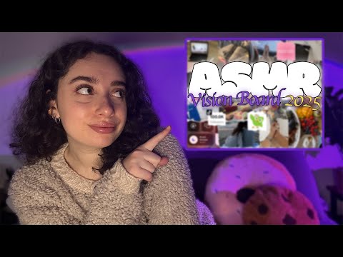 🌙 ASMR FRANÇAIS :  MON VISION BOARD 2025 🌟 (chuchotement proche du micro avec le Tascam)