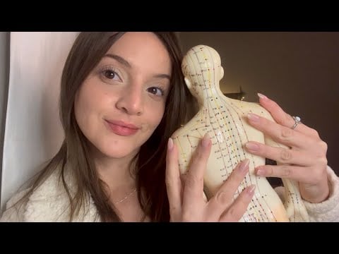 ASMR | Massagem + Quiropraxia no boneco de acupuntura (Acupuncture Doll) 😴