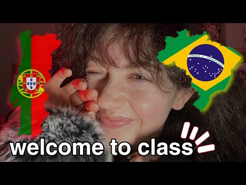 asmr welcome to portuguese class! 📖 (teaching you portuguese/teacher roleplay)