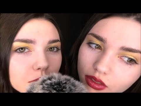 ASMR TWIN EAR TO EAR WHISPERS & HAND MOVEMENTS 💛