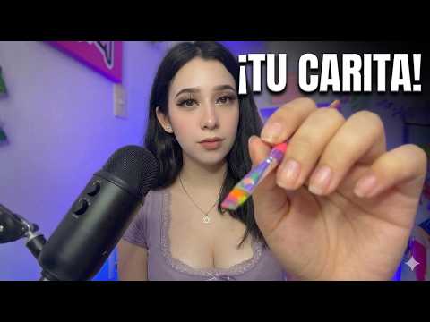 ASMR Roleplay:  Pinto tu CARITA con TAPPING suave💖