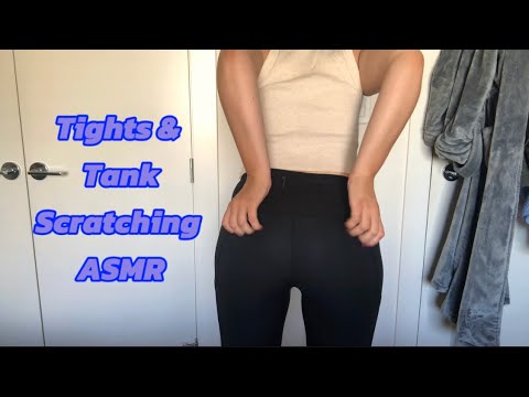 Scratching and Pulling Clothes ASMR — Ribbed Tank & Leggings