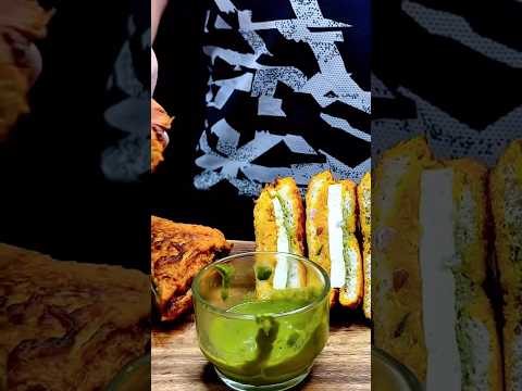 🥪 ASMR Bread Pakoda 🔥 | Crispy Street Style Snack 🤤#shorts #asmr