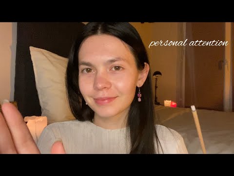 ASMR giving you lots of personal attention ✨ tea time, reading, massage, aura cleanse (oil)