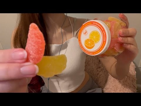 ASMR｜Orange&Lemon Gummies Eating Sounds（No Talking）