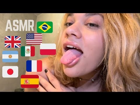 ASMR FAST repeating good night in different languages + mouth and hand sounds