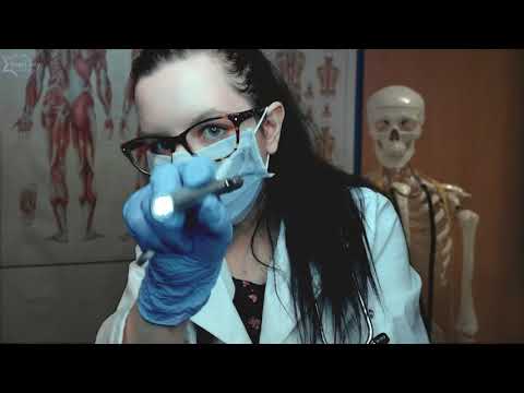 ASMR Eye Exam Medical Doctor Role Play - Follow the pen light, nitrile gloves (soft spoken)