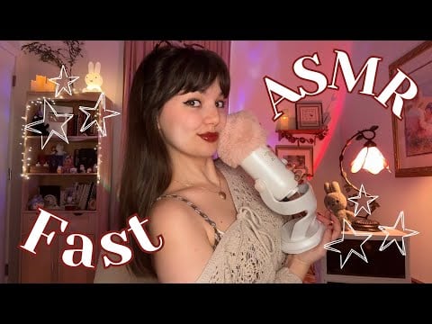 Intense Fast and Aggressive ASMR Fluffy Mic Triggers (Bug Searching, Head Massage, Scratching, +)
