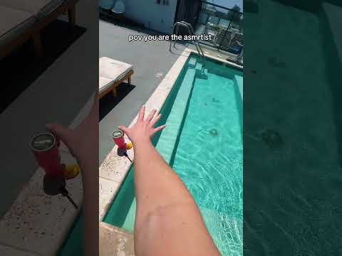 unpredictable asmr at the pool #asmr #relaxandplay #relax #asmrgames #asmrtriggers #relaxing #sleep