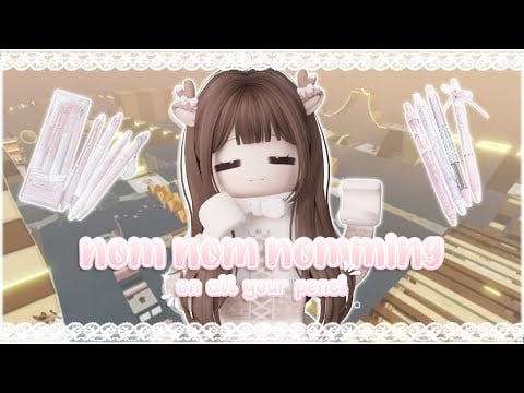 ꒰ roblox asmr 🌸꒱ nom nom NOMMING your pen ♡ brain melting triggers for sleep!