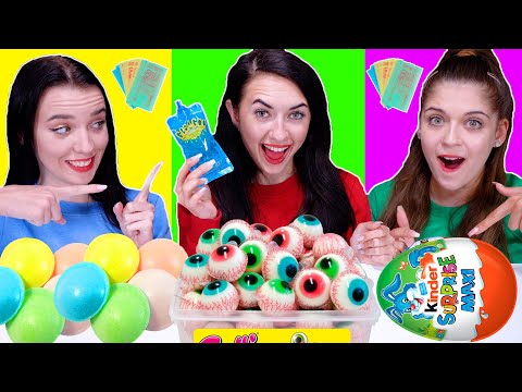 ASMR Most Popular Food Challenge (Chocolate Candy, Ufo Wafers, Gummy) | Eating Sounds LiLiBu