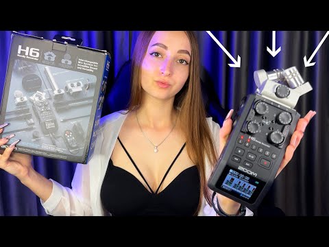 ASMR NEW MIC UNBOXING & TEST | Zoom H6 Handy Recorder ♡