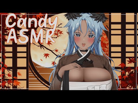 [ ASMR / 3DIO] Candy eating💙 Ear licking / Kissing / Talking 💙