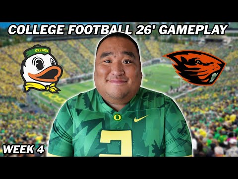 ASMR College Football 2026 Gameplay | Oregon vs Oregon State - (Week 4)