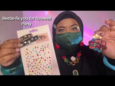 ASMR - Bestie fix you for farewell party ( you look mess ) 