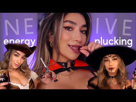 ASMR • Compilations of TOP Halloween (energy plucking, spit painting, personal attention)