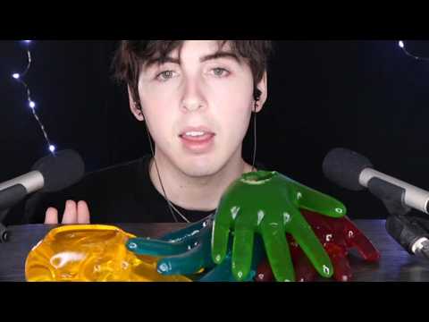 ASMR Cutting JELLY HANDS MUKBANG - SATISFYING Eating & Cutting ASMR Giant Jelly Hands