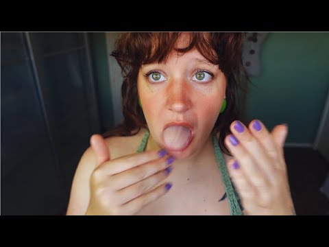 asmr fast and aggressive spit painting and tongue tapping