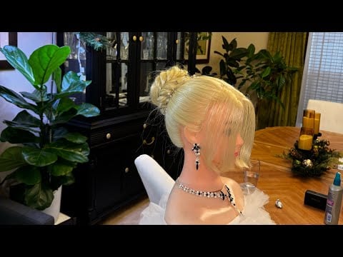 ASMR | Quick High Bun | Bridal Hairstyle - Hairstyling - Hair Fixing - Finishing Touches Whispering