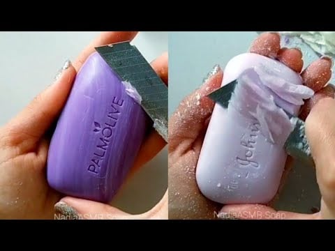 Dry Soap carving ASMR/ Semi dry soap/relaxing sounds/ Satisfaction ASMR video/Cutting soap