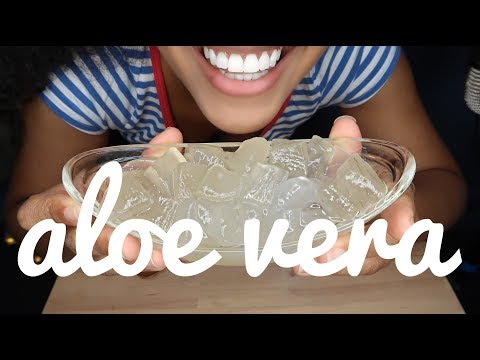 ASMR Mango Flavored Aloe Vera | SOFT CRUNCHY EATING SOUNDS | No Talking