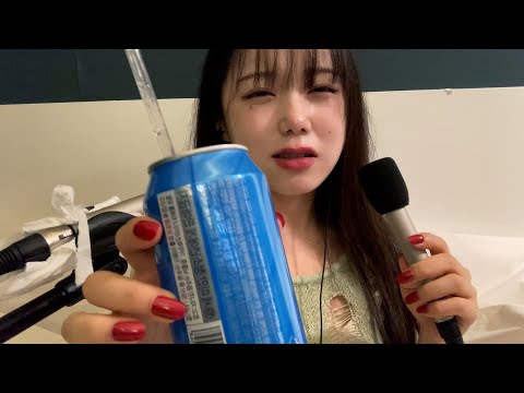 ASMR 치맥 먹방하다 진짜 취해버림..🥲용기 내서 올려요ㅣFried Chicken&Beer Mukbang, Eating Sounds, Stomach Growling Sounds