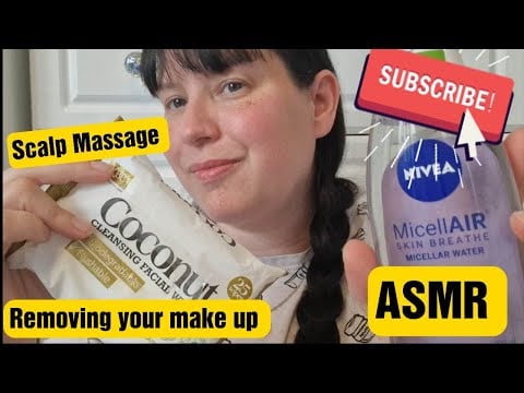 ASMR Scalp Pamper  & Removing your Make Up    #asmr #relax