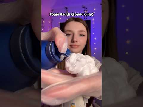 Foam hands #asmr #asmrsounds #asmrrelax #asmrtingles #asmrwhispers #asmrsleep #relax #tingles