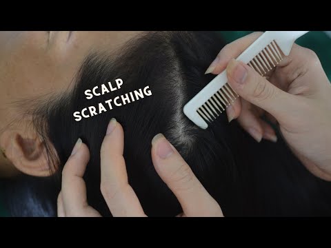 ASMR Hair Parting, Hair Brushing, Real Person Scalp Scratching Massage For Headache Relief