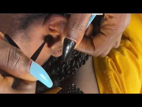 ASMR satisfying Bobby pin and tooth pick Deep ear piercing cleaning 