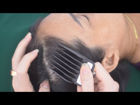 ASMR Nape Scratch Tingly, No Talking Hair Combing, Hair Play For Relaxation