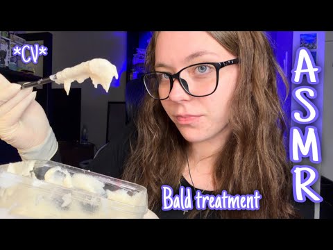 ASMR Treating your baldness | Rainy ambience | Custom video