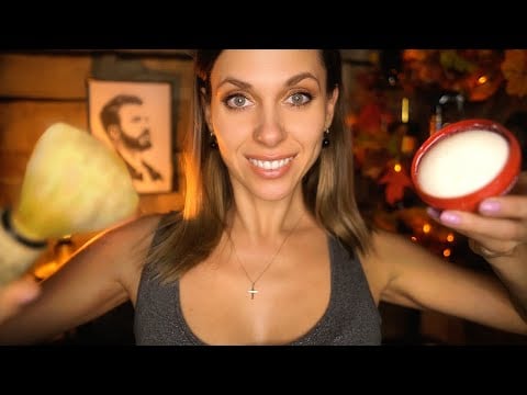 ASMR Sleep-inducing HEADSHAVE roleplay, oil massage and RAIN sounds