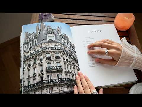 Fall Asleep in Paris 😴 ASMR Book Tracing, Tapping, Gentle Hand Movements & Soft Whispers
