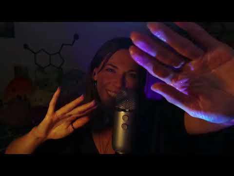 Visual ASMR Glitter Hands with mouth sounds