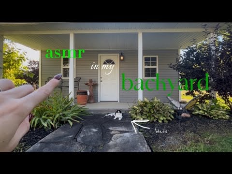 Lofi ￼asmr, OUTSIDE ☀️🌿 camera tapping + scratching, garden tour 🌸