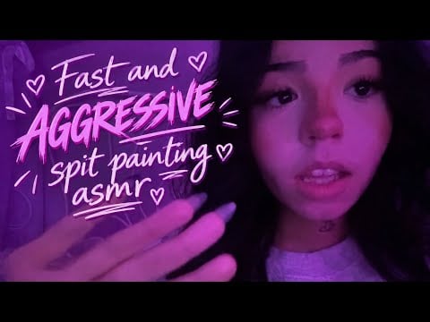 FAST & AGGRESSIVE Spit Painting ASMR 🎨