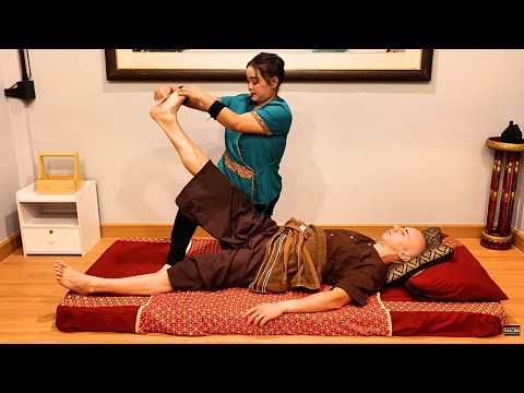 Authentic full Thai massage | ASMR video to help you sleep