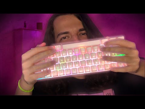 ASMR Digitando No ⚡ MINI TECLADO MECÂNICO ⚡