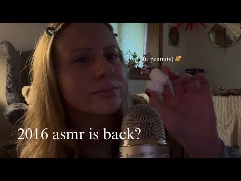 OG 2016 asmr but with packing peanuts?! (crispy asmr, high sensitivity, whispered rambles) 🥜
