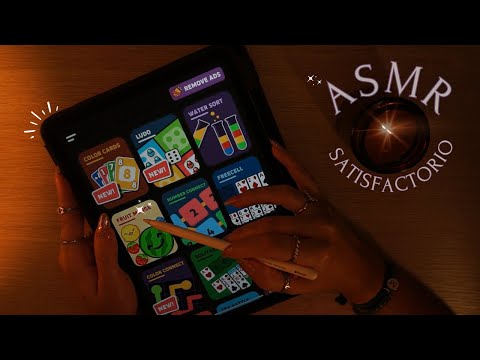 ASMR iPad Juegos Satisfactorios y Relajantes | Susurros y poca luz para DORMIR