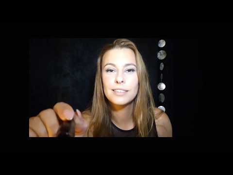 ASMR! Relaxing face brushing, tapping! Calm down with me..