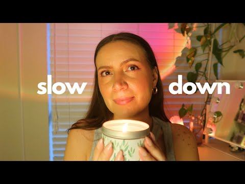 ASMR Center Yourself & Slow Down Meditation 🕯✨Soft-Spoken, Whisper, Breathwork, Tarot, Stress Relief